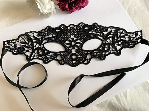Black Lace Masquerade Mask - Elegant and Mysterious - Simone Chérie Fine Lingerie
