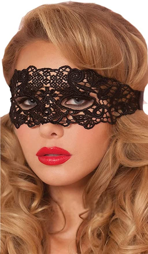 Black Lace Masquerade Mask - Elegant and Mysterious - Simone Chérie Fine Lingerie
