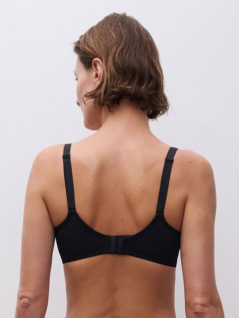 Chantelle Fleurs Demi Bra in Black - Simone Chérie Fine Lingerie