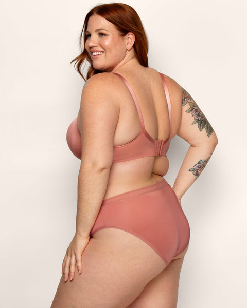 Curvy Couture Silky Smooth High Cut Brief - Desert Dawn - Simone Chérie Fine Lingerie