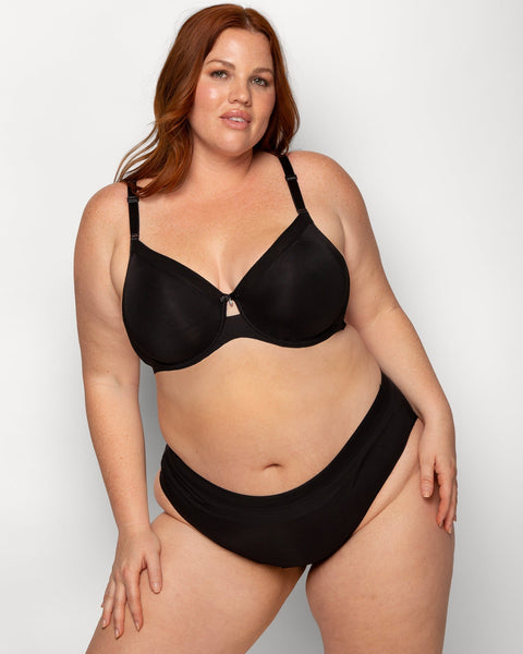 Curvy Couture Silky Smooth Micro Unlined - Black - Simone Chérie Fine Lingerie
