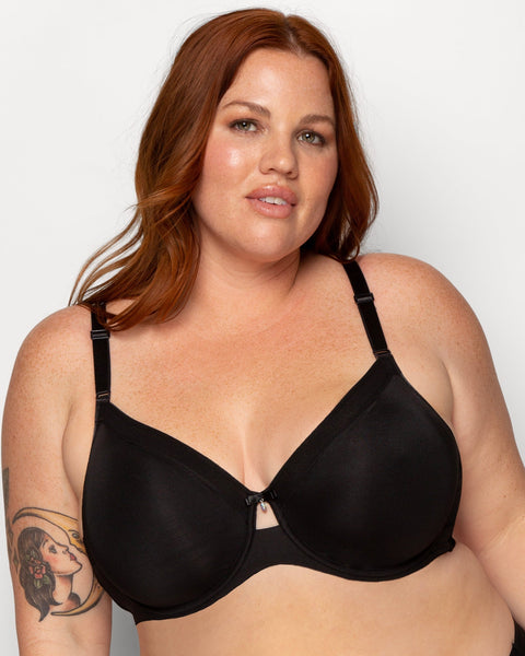 Curvy Couture Silky Smooth Micro Unlined - Black - Simone Chérie Fine Lingerie