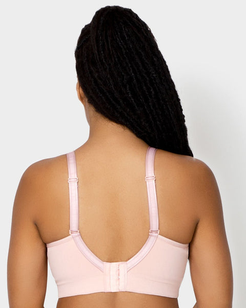 Curvy Couture Smooth Seamless Comfort Wireless Bra - Blushing Rose - Petit à Petit Lingerie Boutique#