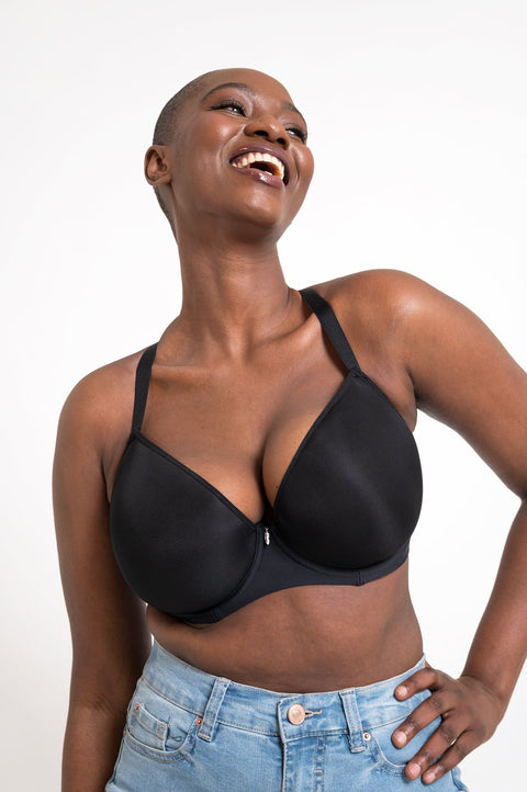 Curvy Kate Smoothie T-Shirt Plunge Bra - Black - Petit à Petit Lingerie Boutique#