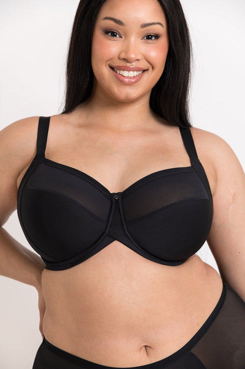 Curvy Kate WonderFully Full Cup Side Support Bra - Black - Simone Chérie Fine Lingerie