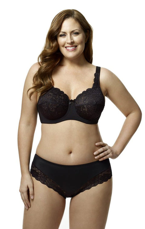 Elila Full Coverage Stretch Lace Underwire - Black - Simone Chérie Fine Lingerie