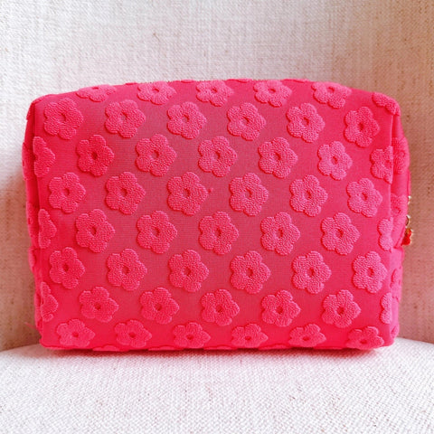 Embossed Daisy Blossom Cosmetic Case - Simone Chérie Fine Lingerie#