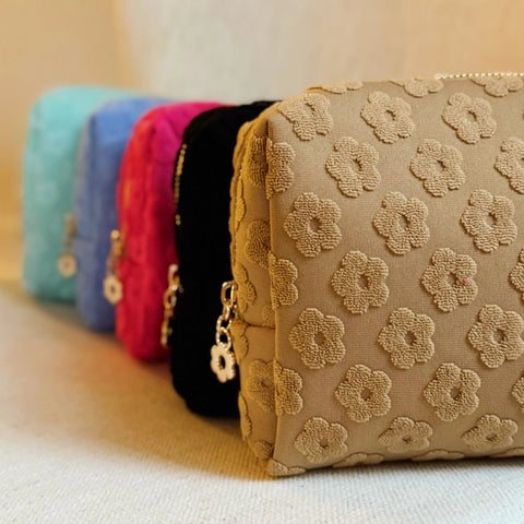 Embossed Daisy Blossom Cosmetic Case - Simone Chérie Fine Lingerie#