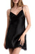 In Bloom by Jonquil Crossback Satin Chemise - Black