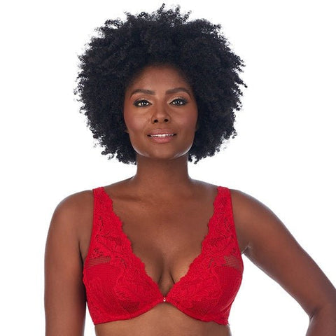 Le Mystére Lace Allure Demi Bra - Ruby Red - Petit à Petit Lingerie Boutique#