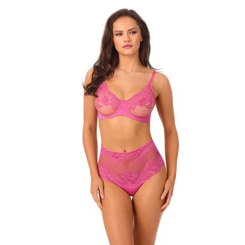Le Mystere Lace Allure Unlined Bra - Azalea - Simone Chérie Fine Lingerie