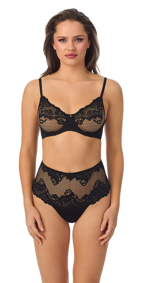 Le Mystère Lace Allure Unlined Bra - Black - Petit à Petit Lingerie Boutique#