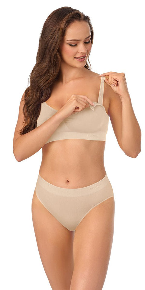Le Mystere Seamless Comfort Nursing Bra - Soft Shell - Simone Chérie Fine Lingerie