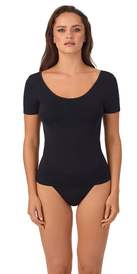 Le Mystere Seamless Comfort T-Shirt - Black - Simone Chérie Fine Lingerie#