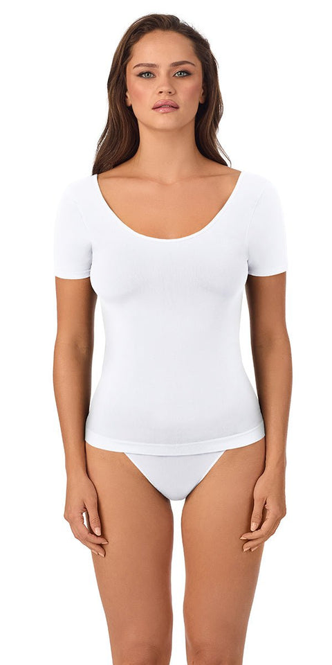 Le Mystere Seamless Comfort T-Shirt - White - Simone Chérie Fine Lingerie#