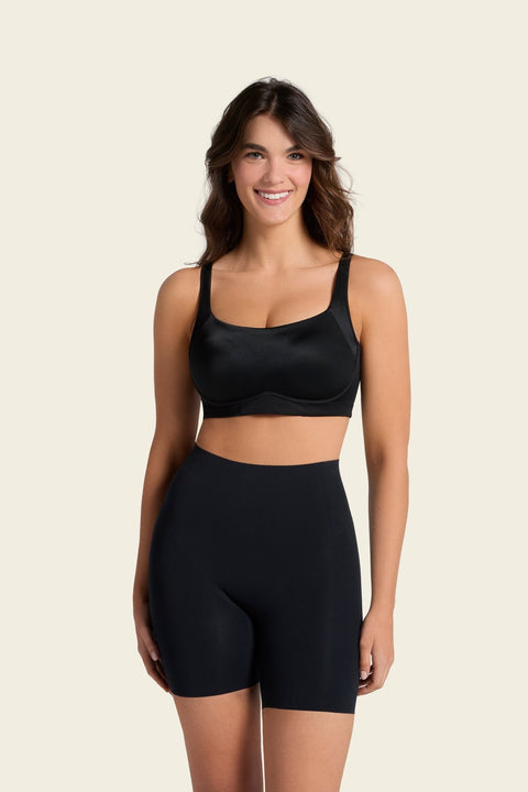 Leonisa InvisiLift Seamless Butt Shaper Short - Black - Simone Chérie Fine Lingerie