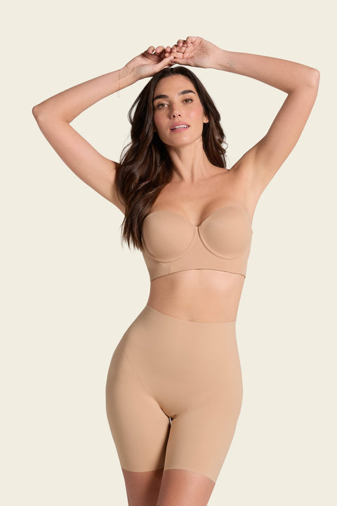 Leonisa InvisiLift Seamless Butt Shaper Short - Golden Beige - Simone Chérie Fine Lingerie