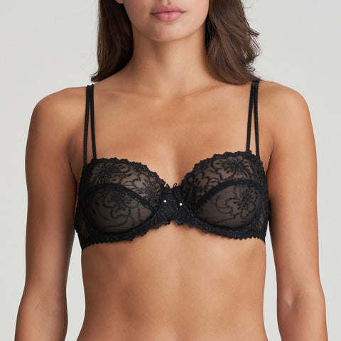 Marie Jo Jane Balcony Bra Horizontal Seam - Black - Petit à Petit Lingerie Boutique#