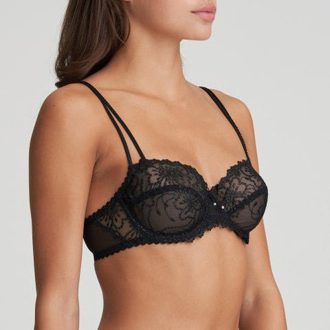 Marie Jo Jane Balcony Bra Horizontal Seam - Black - Final Sale - Simone Chérie Fine Lingerie