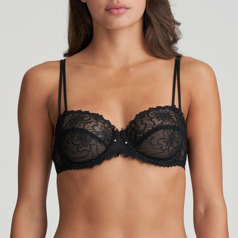 Marie Jo Jane Balcony Bra Horizontal Seam - Black - Final Sale - Simone Chérie Fine Lingerie
