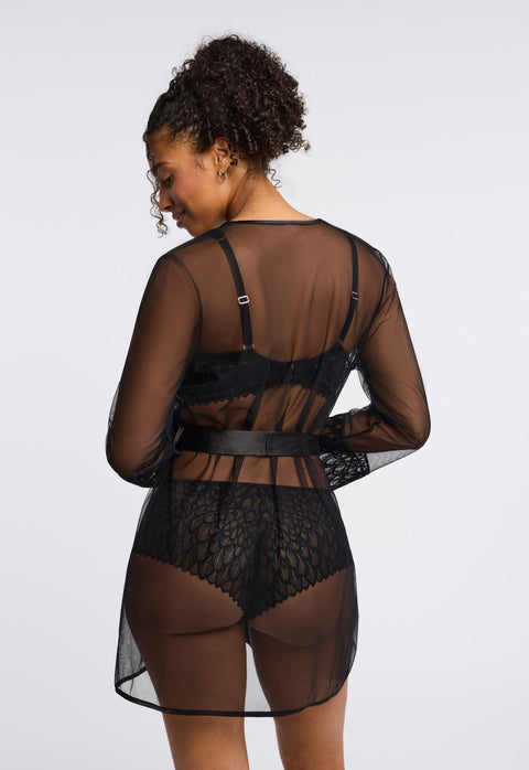 Montelle Lacy Cover Up - Black - Petit à Petit Lingerie Boutique#