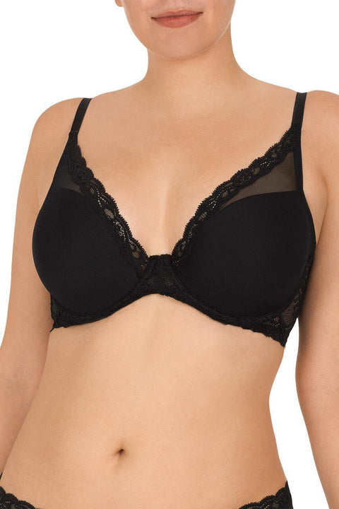 Natori Feathers Plunge Bra - Black - Simone Chérie Fine Lingerie