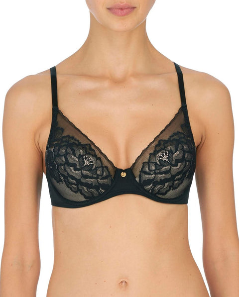 Natori Flora Contour Underwire Bra - Black - Petit à Petit Lingerie Boutique#