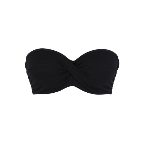 Panache Ella Twist Bandeau Bikini Top - Black - Simone Chérie Fine Lingerie#