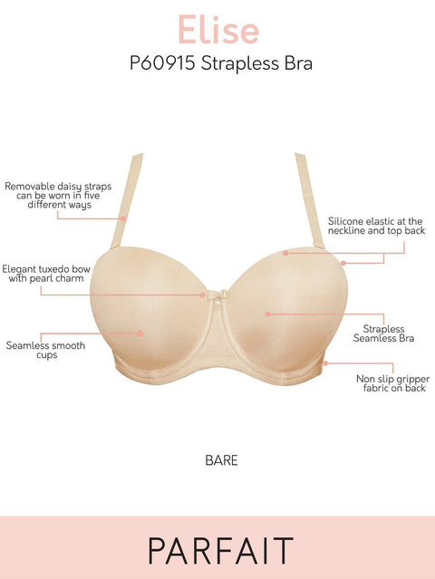 Parfait Lingerie Elise Strapless Bra - Bare - Petit à Petit Lingerie Boutique#