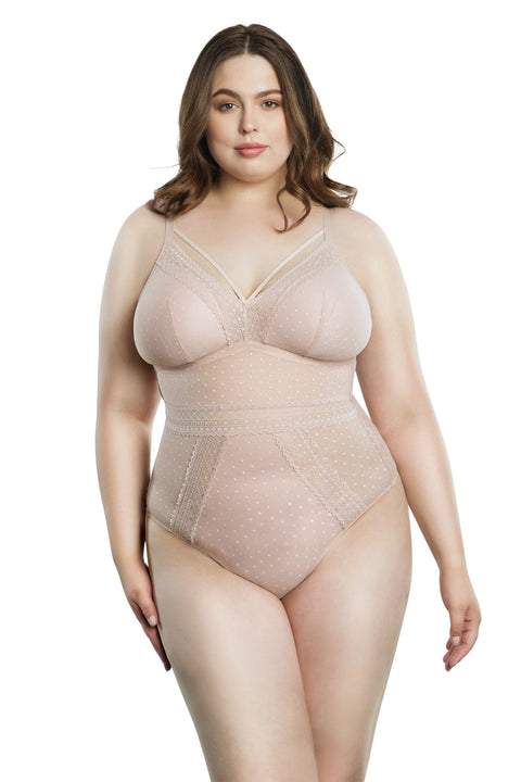 Parfait Mia Dot Bodysuit - Cameo Rose - Simone Chérie Fine Lingerie