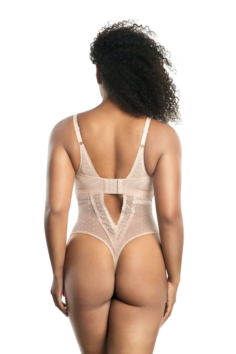 Parfait Mia Dot Bodysuit - Cameo Rose - Simone Chérie Fine Lingerie