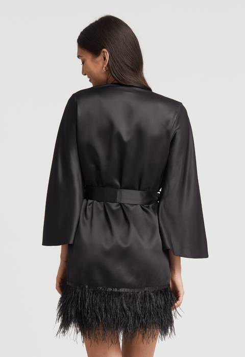 Rya Collection: Swan Cover Up - Black - Simone Chérie Fine Lingerie