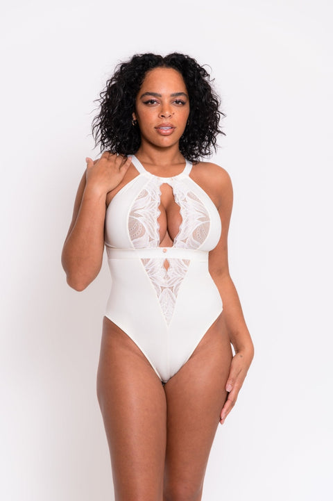 Scantilly Indulgence Multiway Stretch Lace Body - Ivory - Simone Chérie Fine Lingerie