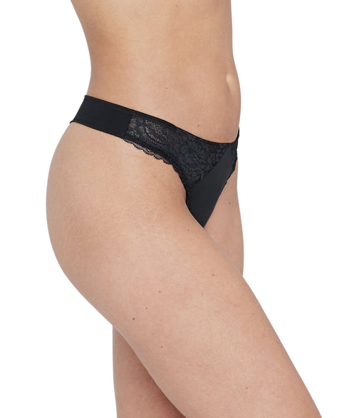 Skarlett Blue Minx Lace Trim Thong - Black - Petit à Petit Lingerie Boutique#