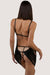 Wolf & Whistle Kiera Black Fringe Bodysuit Dress with Thong